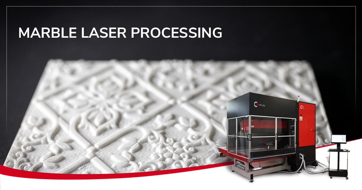 Laser processing on marble
